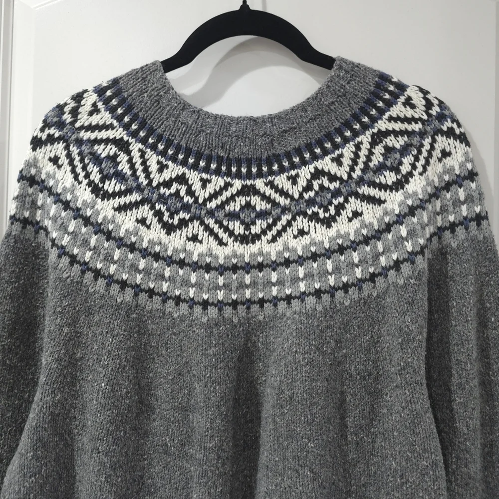 Vintage G H Bass Fair Isle Knit Pullover Sweater. Men's S, Cotton Acrylic Wool - Picture 8 of 11